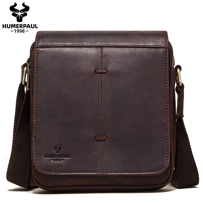 Luxury Bags For Travel - Vintage Crazy Horse Leder Männer Nachricht
