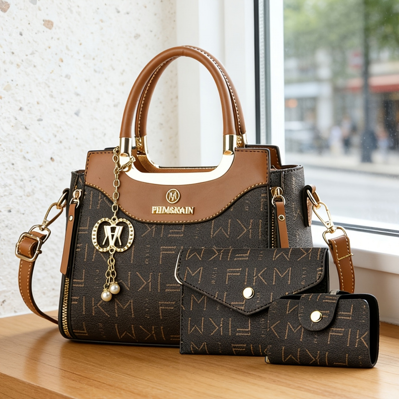 Luxury Bags In - 3-teiliges Set luxuriöser, hochwertiger bedruckter Taschen,