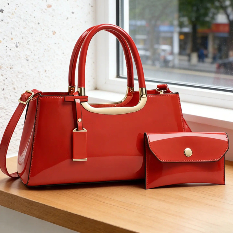 Luxury Bags In - Damen-Handtaschen-Set, Leichter Luxus PU-Material Umhängetaschen, Verstellbarer
