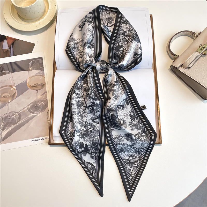 Luxury Bags For Summer - Luxuriöses langes Halstuch, schmale Haarbänder, Damen-Seidenschals,