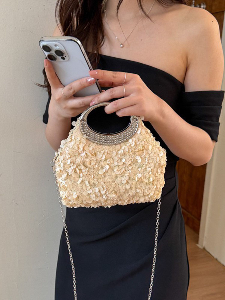 Luxury Bags 2026 Trends - Luxuriöse Pailletten-Abendtasche für Damen 2026 Sommer