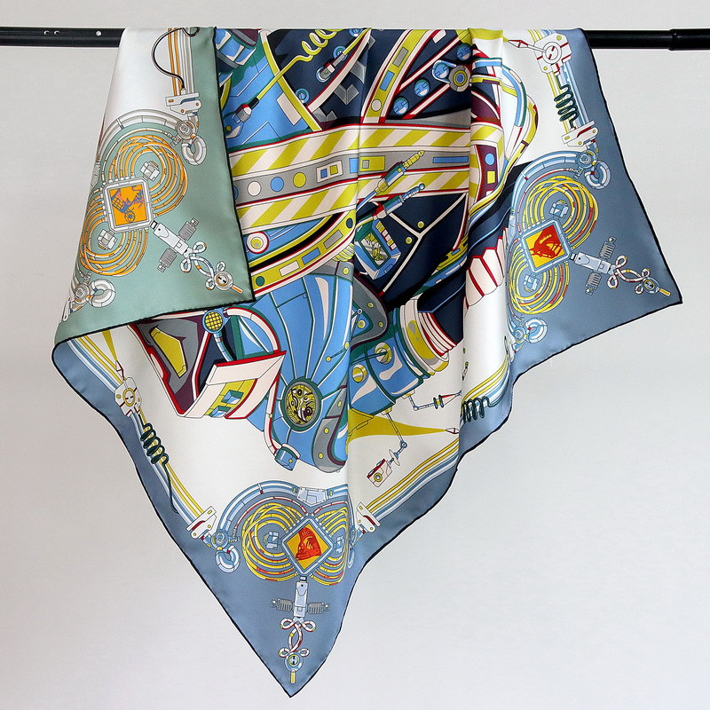 Luxury Bags Design - 18MM Seidenschal für Damen, handgerollte Bandanas,