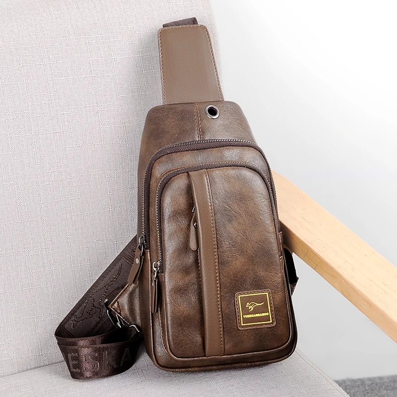 Luxury Bags For Men Brands - Känguru Luxusmarke Brusttasche Männer Umhängetasche Leder