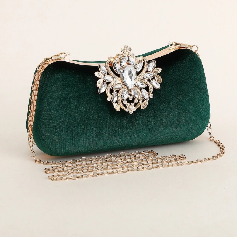 Dunkelgrüne Samt-Clutch Luxuri – Luxury Bags Collection Bewertung und Preis