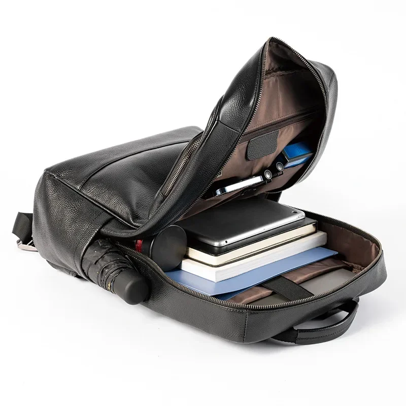 Neue Modische Echtleder-Rucksä – Luxury Bags For Men Brands Bewertung und Preis