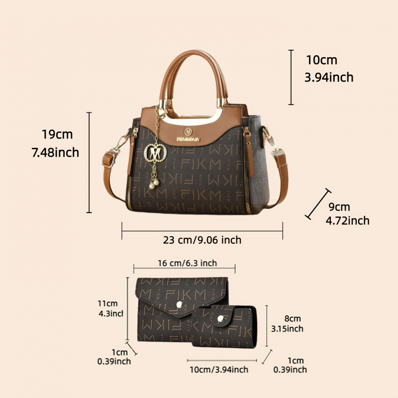 3-teiliges Set luxuriöser, hoc – Luxury Bags In Bewertung und Preis