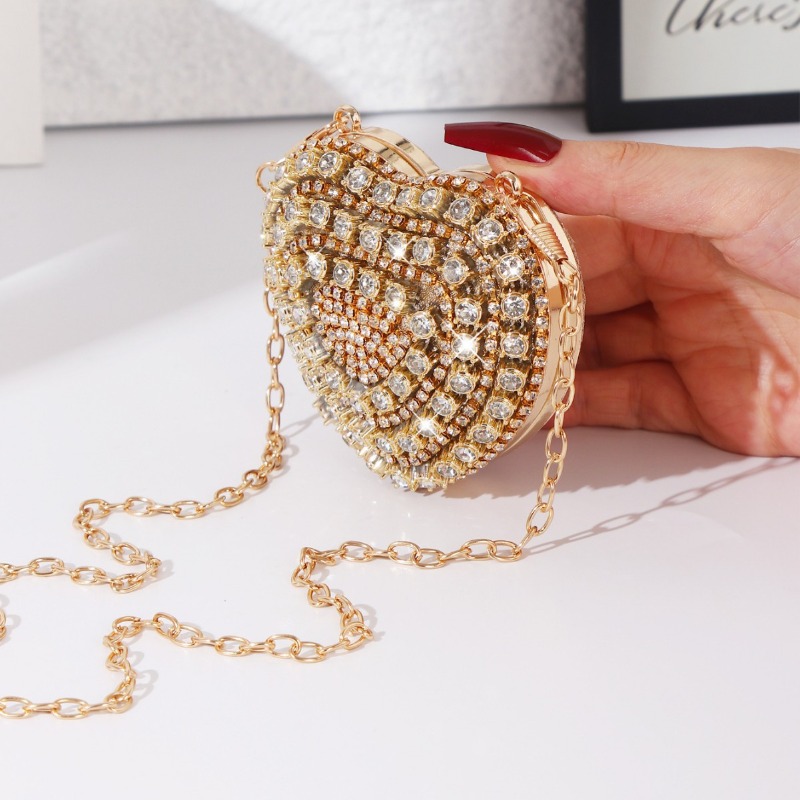 Mini herzförmige Diamantfassun – Luxury Bags Design Bewertung und Preis