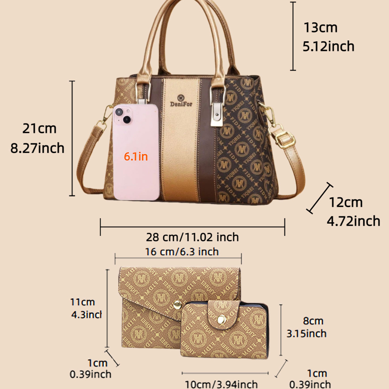 3-teiliges Set Damenhandtasche – Luxury Bags In Bewertung und Preis