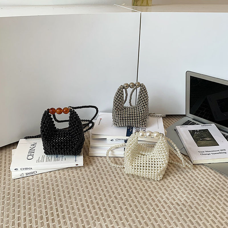Damen Perlenverzierte Gewebte  – Luxury Bags For Summer Bewertung und Preis