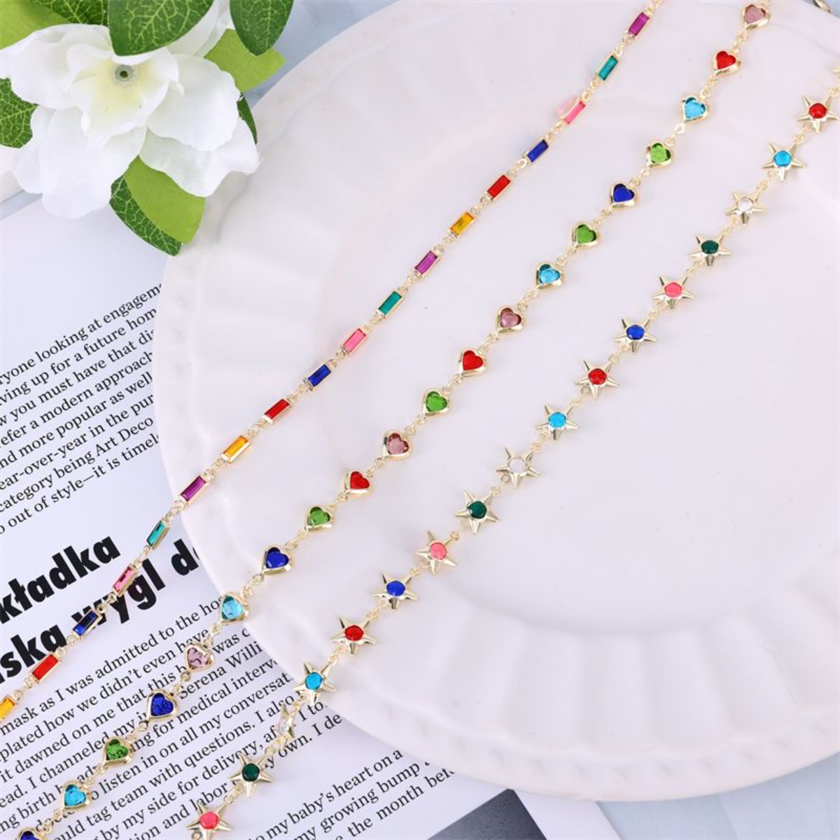 Bestseller Bunte Zirkonkette L – Luxury Bags Vintage Bewertung und Preis