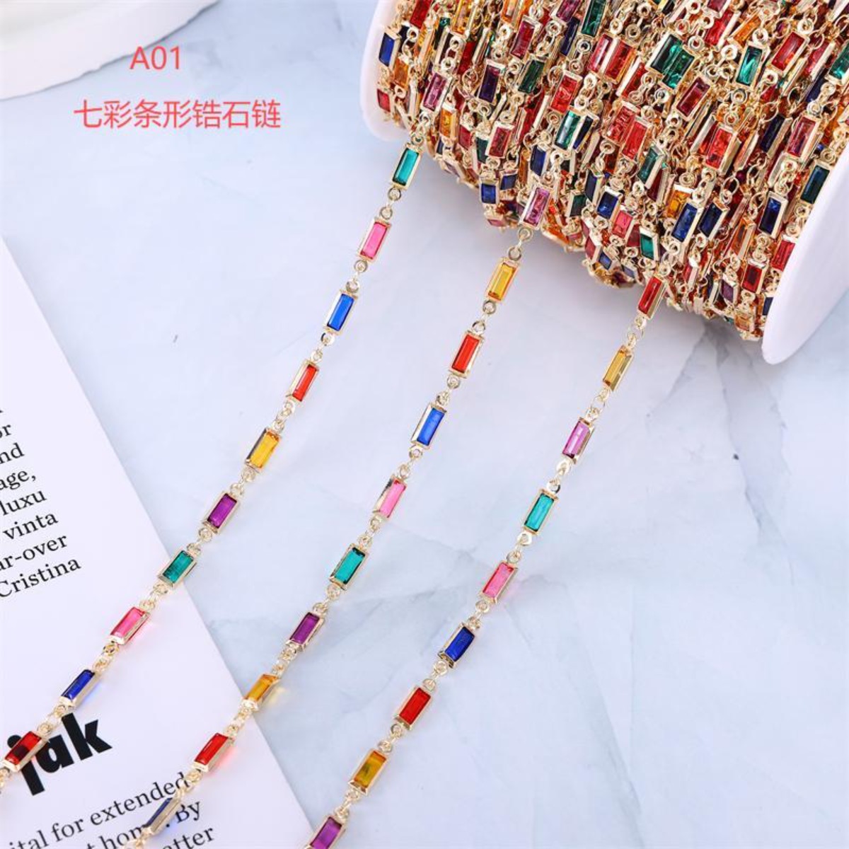 Bestseller Bunte Zirkonkette L – Luxury Bags Vintage Bewertung und Preis